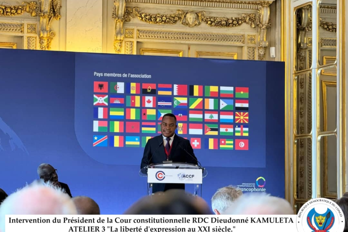 Dieudonné Kamuleta présent aux travaux de la conférence des chefs d'institutions des Cours Constitutionnelles francophones