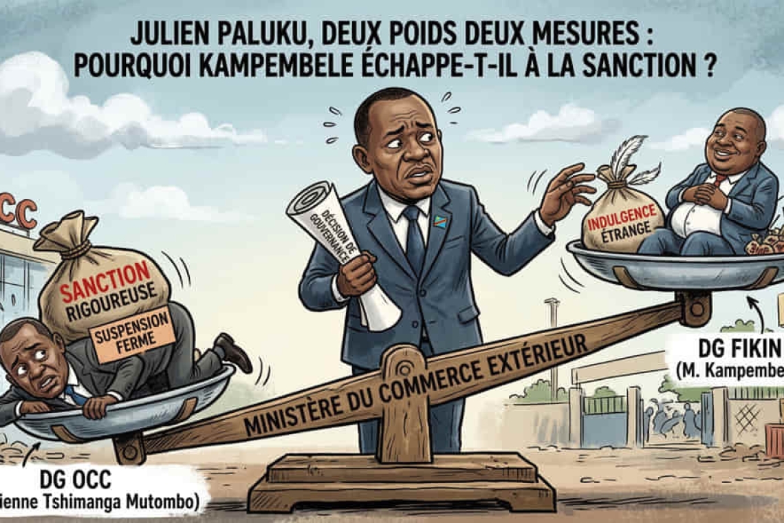 Julien Paluku, deux poids deux mesures : Pourquoi Kampembele échappe-t-il à la sanction ?